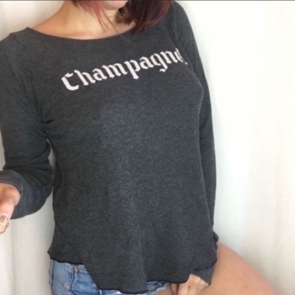 Wildfox Champagne! Scoopneck thermal - Picture 2 of 4